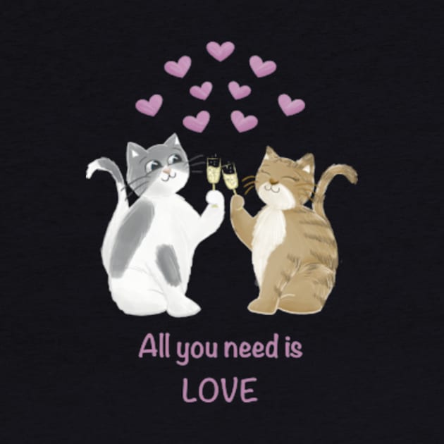 All you need is love cats by AbbyCatAtelier